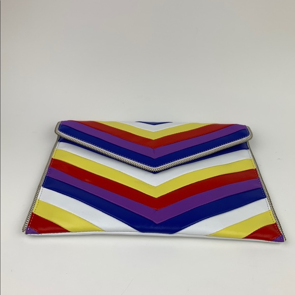 REBECCA MINKOFF Rainbow Leo Love Stripe Clutch - Picture 4 of 8